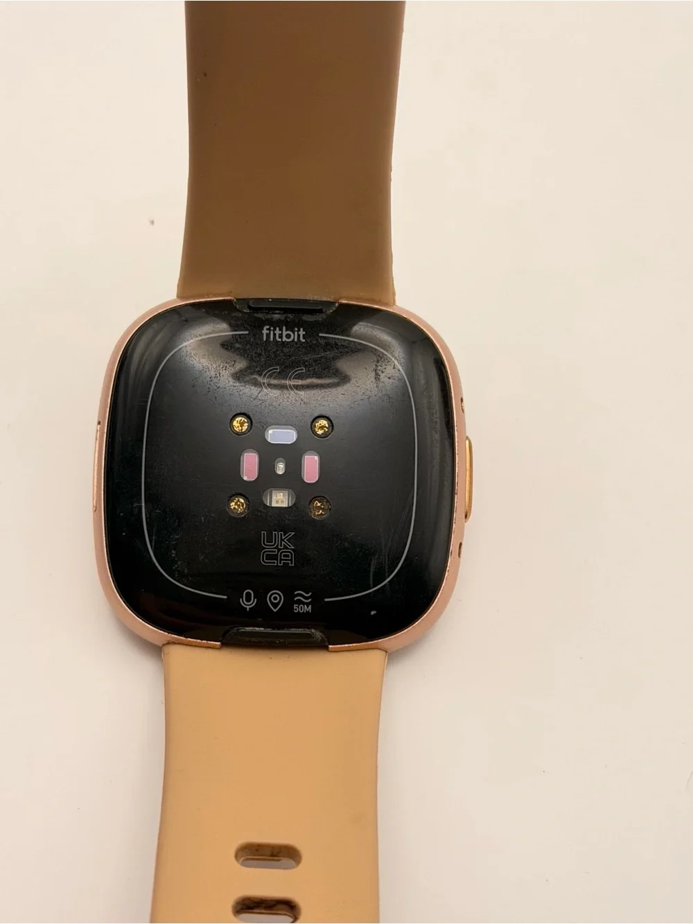 Fitbit Versa 4, Tested, Very Good, Rose Gold, Charger Included, Smartwatch